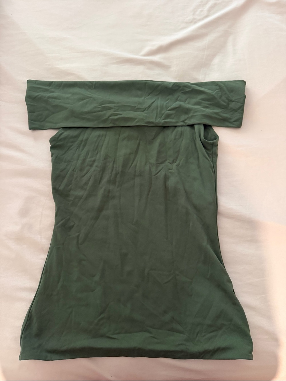 Aritzia Olive Green Off-Shoulder Camisole